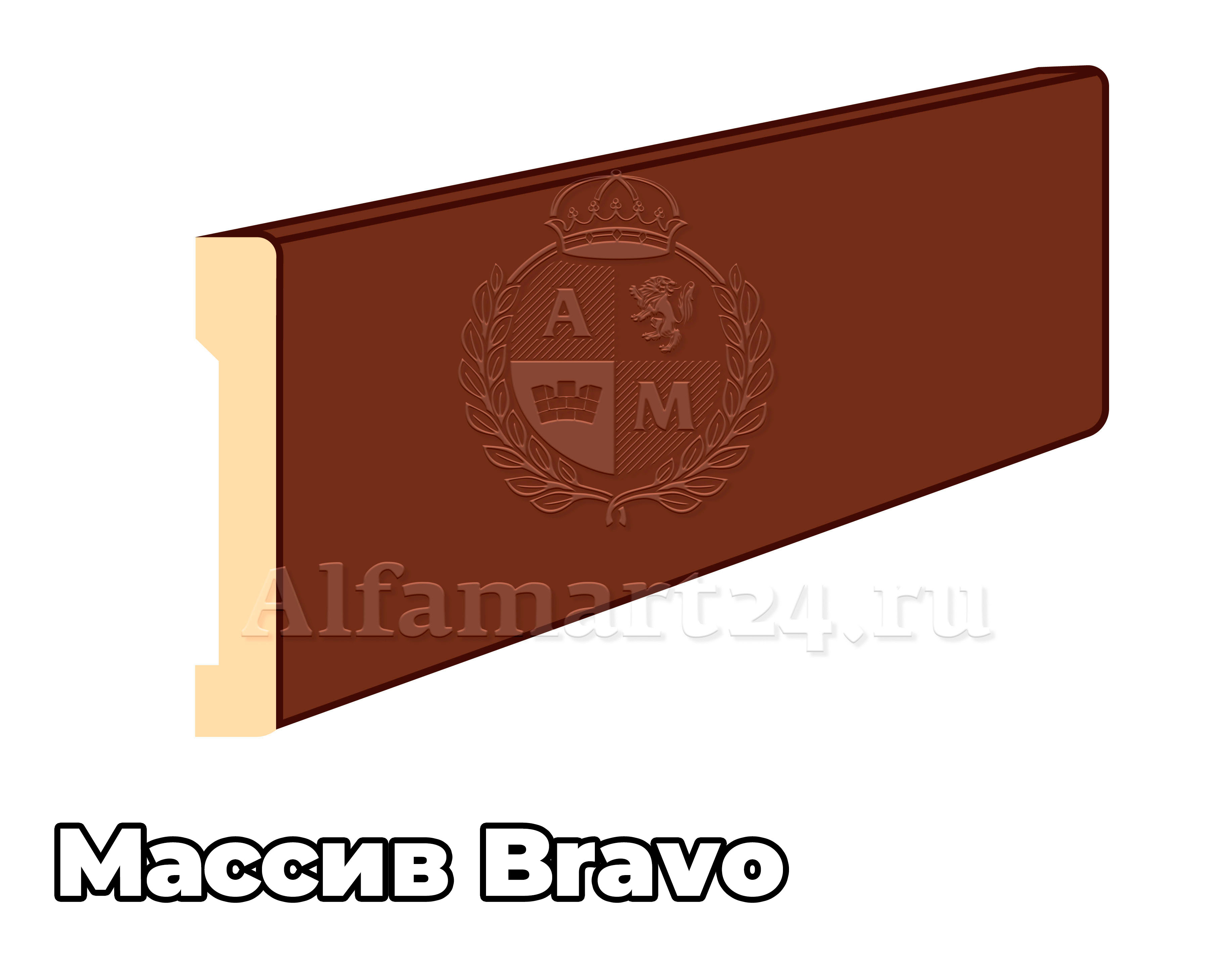 Наличник Bravo Массив 2150x70x13 (В цвет двери) - 1 штука