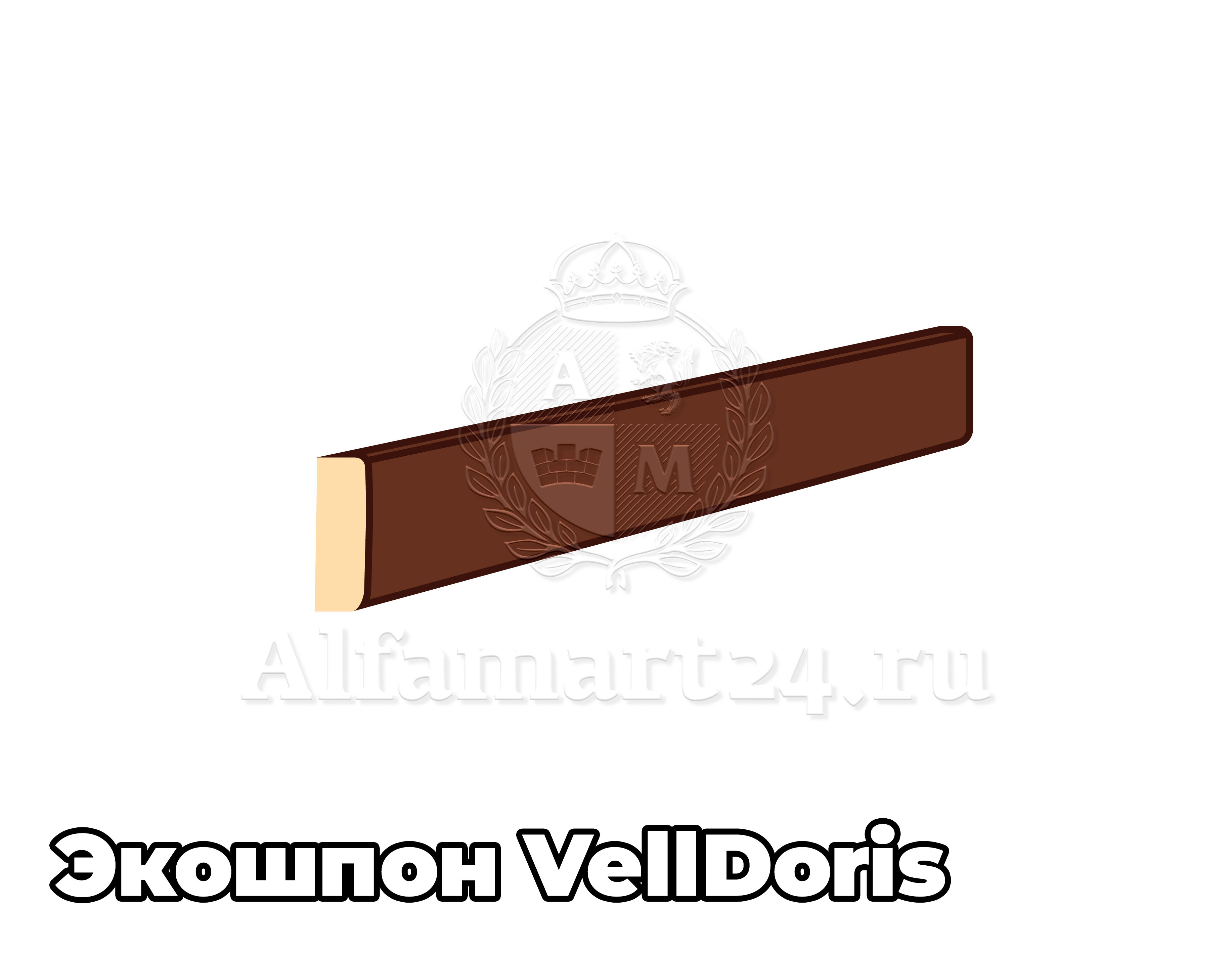 Притворная планка VellDoris экошпон 2070x30x10 мм (В цвет двери) - 1 штука