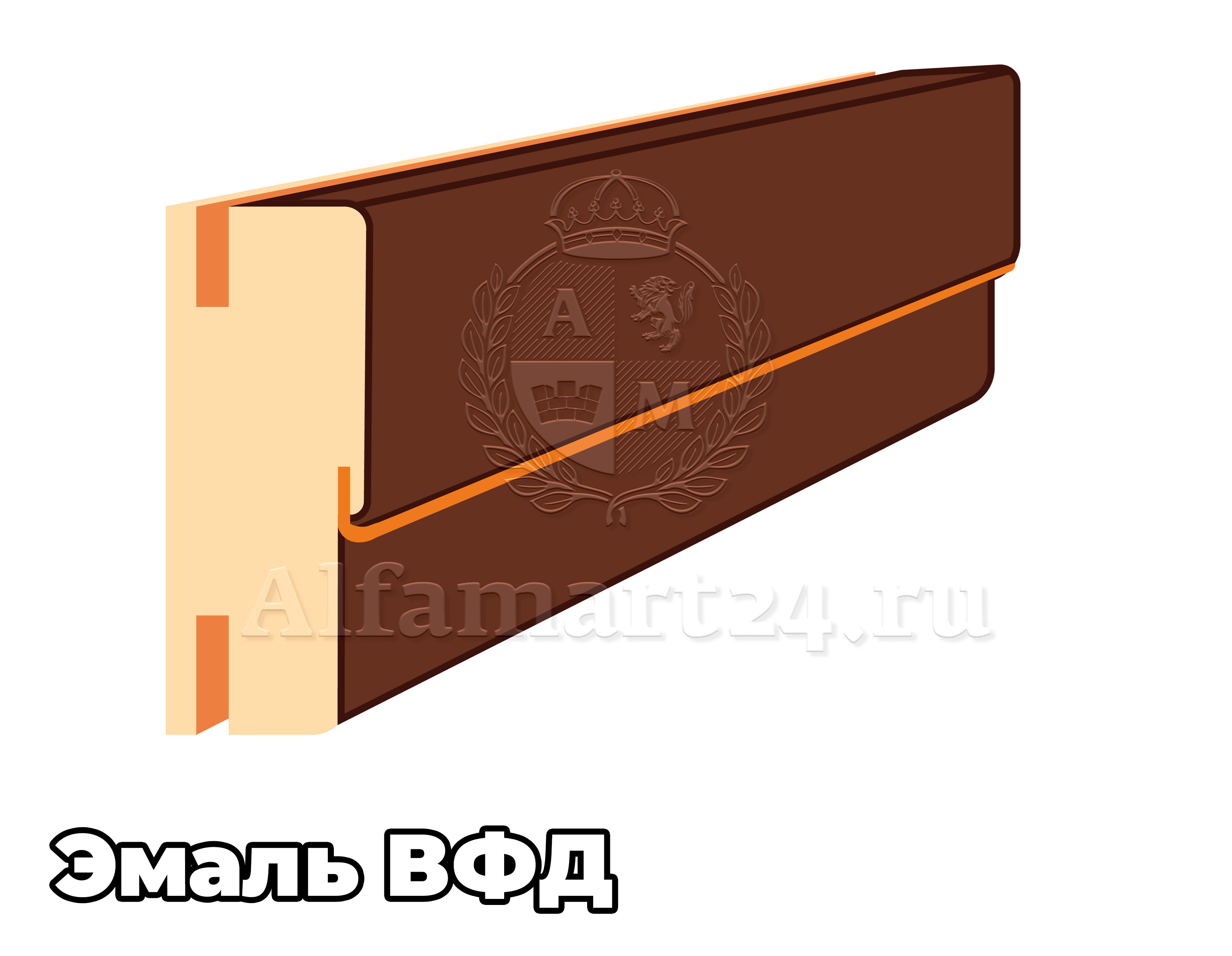 Коробка эмаль ВФД (Т) 80х32х2100 с уплотнителем (Polar, Ivory,Stone) - 1 штука