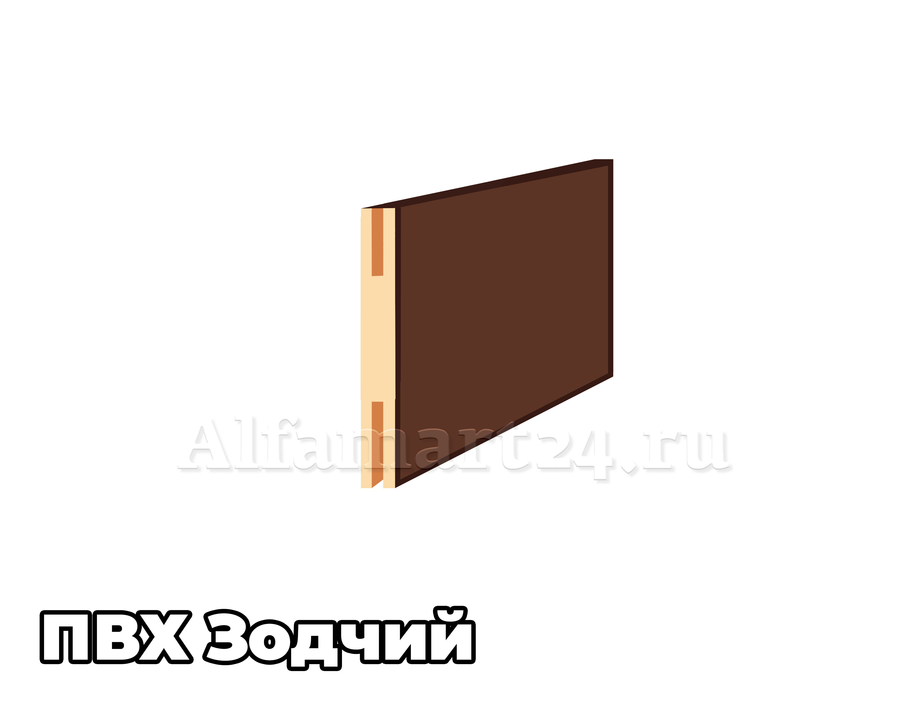 Доборный элемент Зодчий (Т) 130x2050 мм (в цвет двери) - 1 штука
