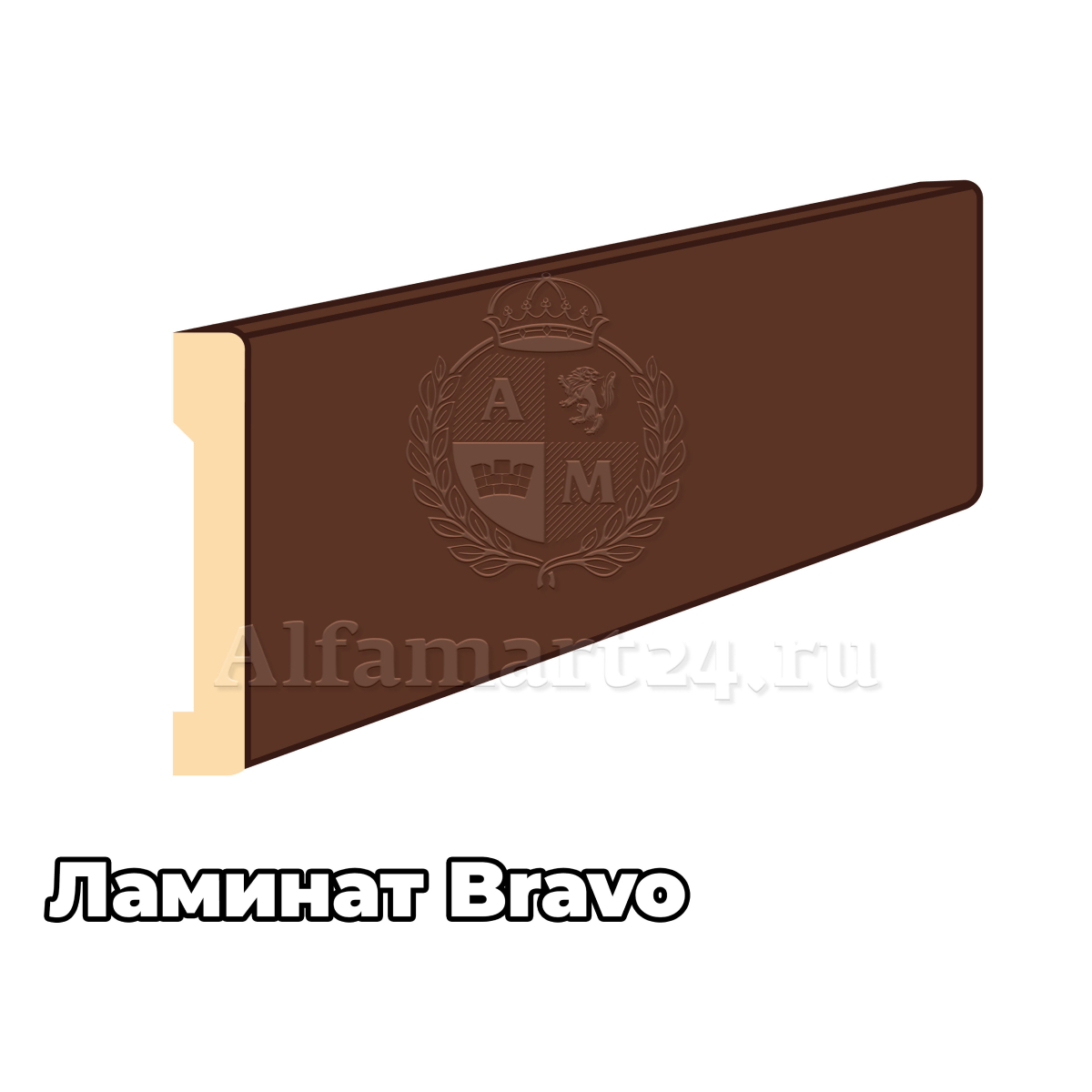Наличник для Складной двери Bravo Л МДФ Полукруглый 2150*70*8 (В цвет двери) - 1 штука