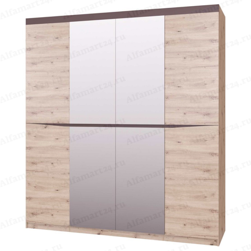 Шкаф распашной с 2-мя зеркалами Bravo-мебель 