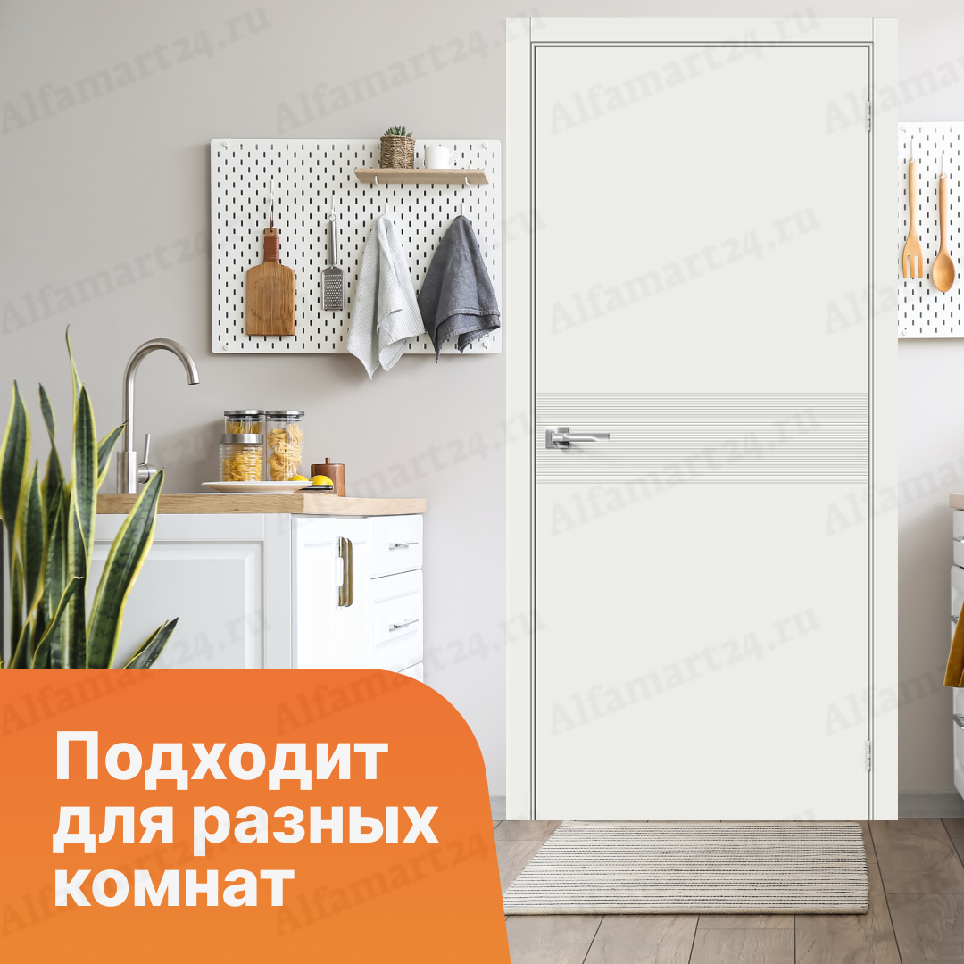 Дверь ПВХ Bravo глухая Граффити-23 (Super White) дизайн