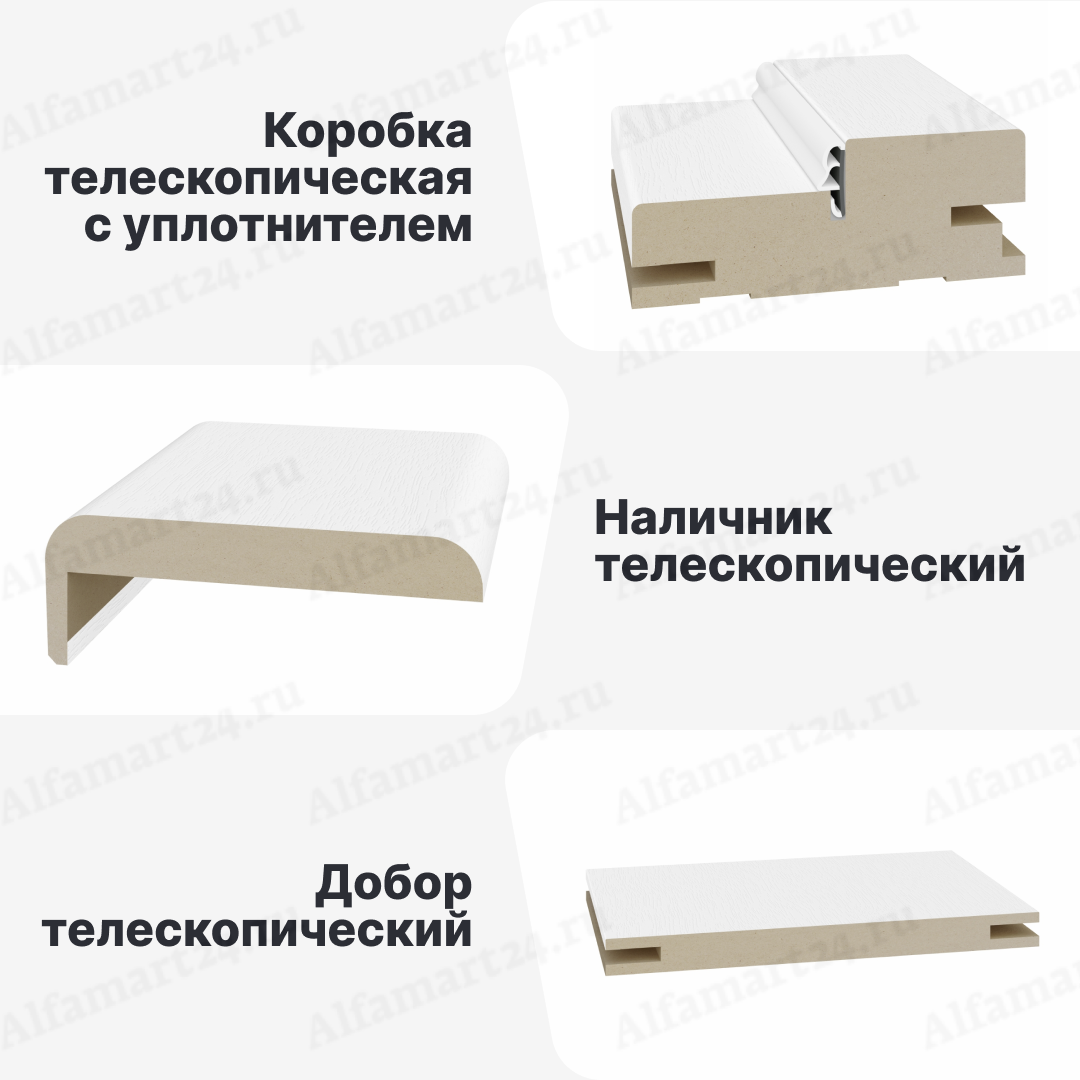 Дверь экошпон Optima Porte глухая Турин 501.1 (Ясень серебристый) в интерьере