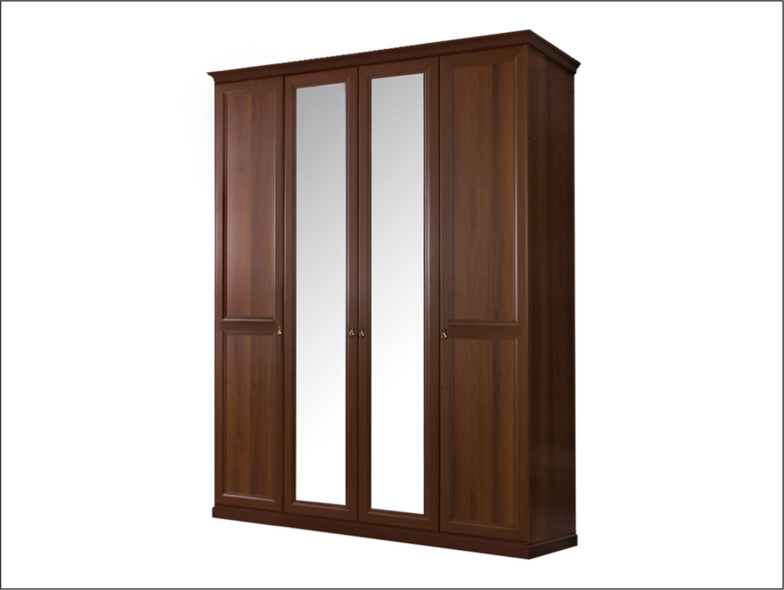 Шкаф 3-дверный для платья и белья «Челси Элеганс» выбеленный дуб